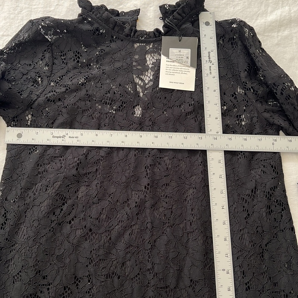 Black lace minidress new NWT size m medium Who What Wear - Picture 5 of 6